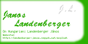 janos landenberger business card